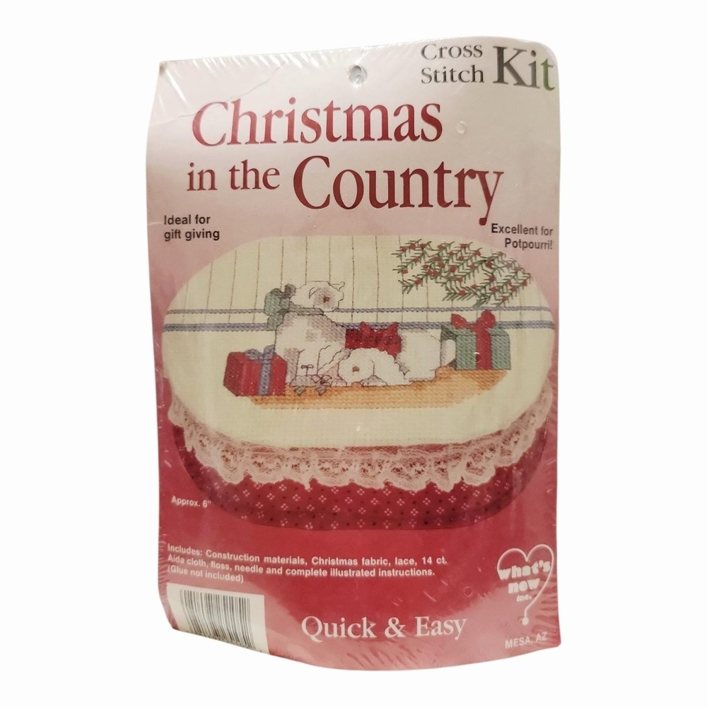 Lot 4 Vintage Christmas Cross Stitch Kits Country Wireworks Country Treasures - Picture 4 of 11